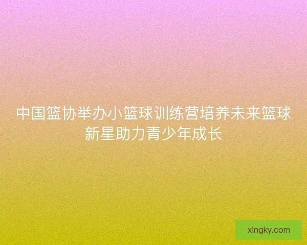 中国篮协举办小篮球训练营培养未来篮球新星助力青少年成长